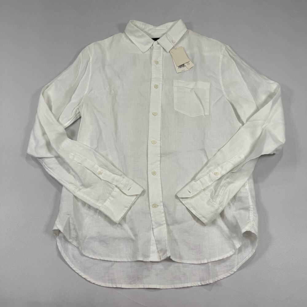 Vince Classic Fit Button Down Linen Shirt Size Small NWT $195